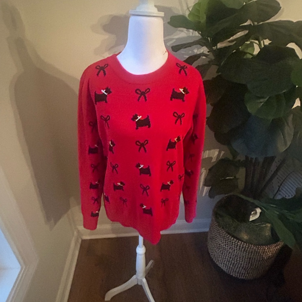 Karen Scott Vibrant Red Knit Top